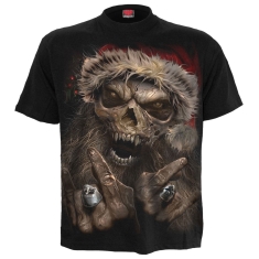 Spiral - Rock Santa - Black T-Shirt