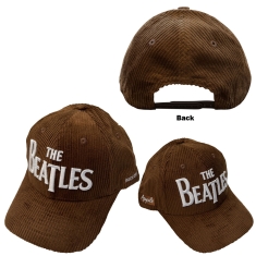 The Beatles - Drop T Logo & Apple Corduroy Brown Baseball Cap