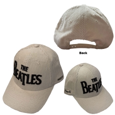 The Beatles - Drop T Logo & Apple Corduroy Natrl Baseball Cap