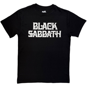 Black Sabbath - Curly Logo Mono Uni Bl T-Shirt