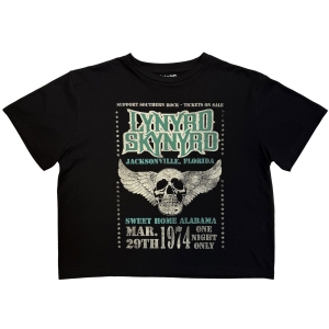 Lynyrd Skynyrd - Winged Skull Lady Bl Crop Top