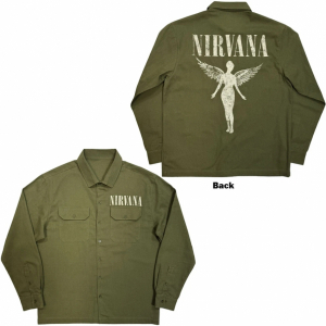 Nirvana - In Utero Logo Uni Green Casual Shirt