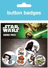 STAR WARS - Characters button badges 6 st