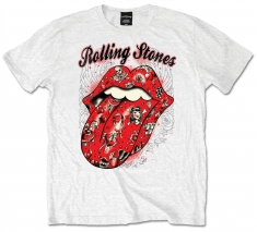 R: Rolling Stones Tattoo Flash White Mens T Shirt