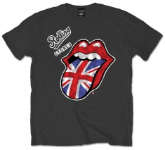 Rolling Stones British Tongue Charcoal Mens