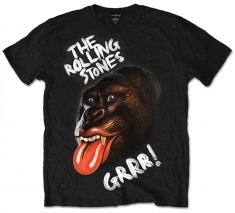 Rolling Stones Grrr Black Gorilla Mens Black T