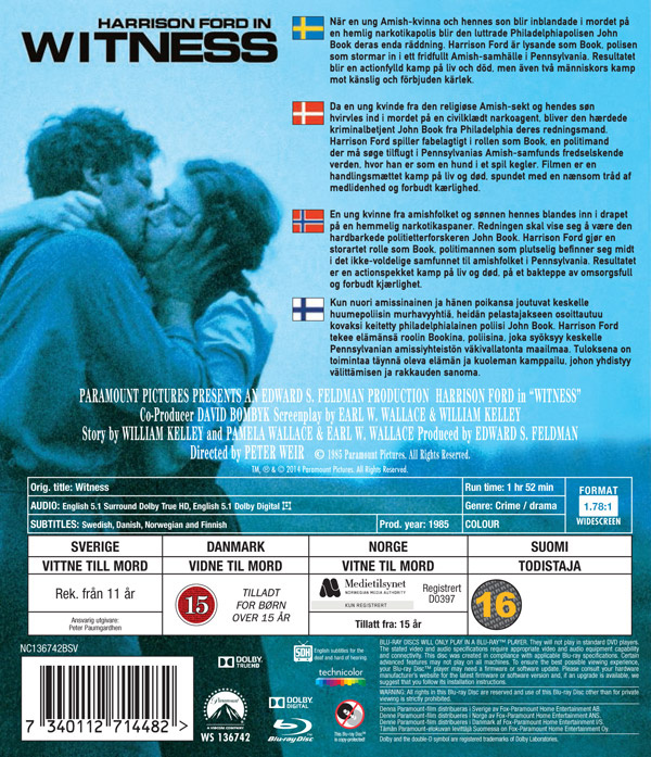 Movie - Witness  Bd