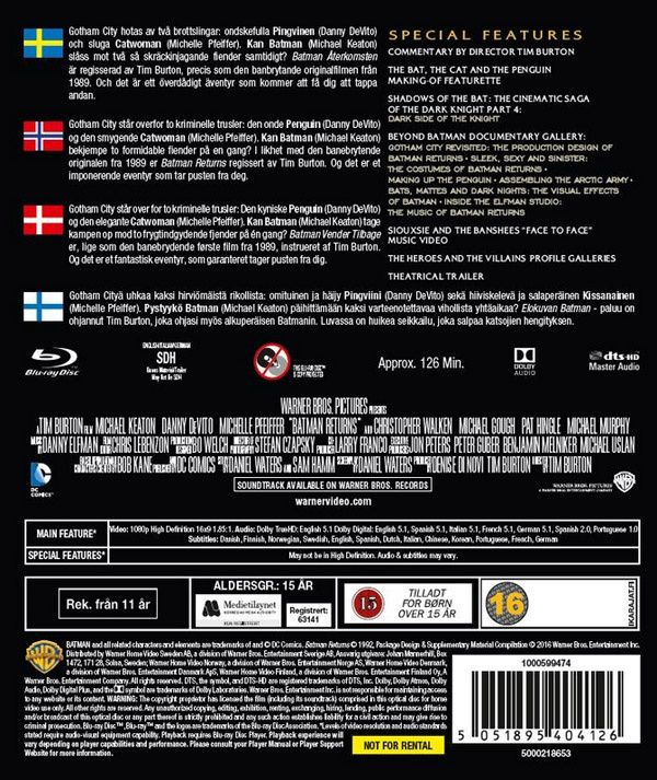 Movie - Batman Returns New Artwork (Bd/S/N)