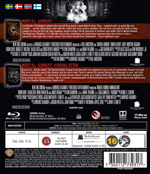 Movie - Mortal Kombat 1-2 Bd