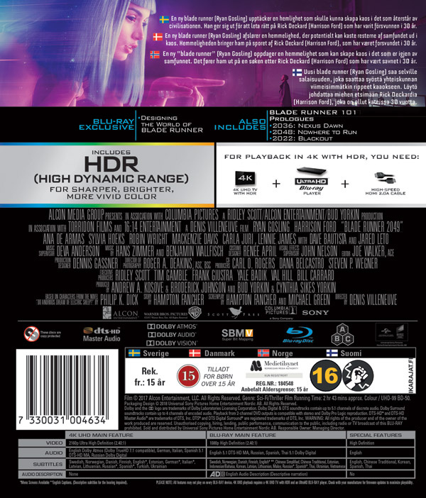 Movie - Blade Runner 2049 (Uhd+Bd) Uhd S-T