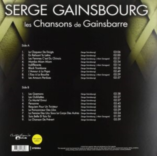 Gainsbourg Serge - Les Chansons De Gainsbarre