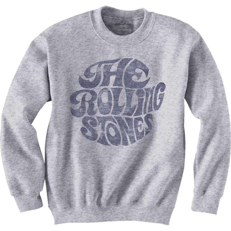 The Rolling Stones - Vintage 70s Logo (Grey) Uni Sweatshirt