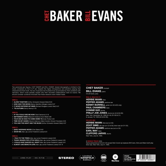 Baker Chet & Bill Evans - Complete Recordings