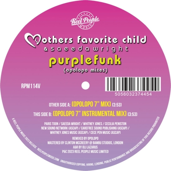 Mothers Favorite Child & Saeeda Wright - Purple Funk (Opoloppo Remixes)