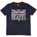 The Beatles - Drop T Logo & Vintage Flag Ringer Uni Na The Beatles - Drop T Logo & Vintage Flag Ringer Uni Na