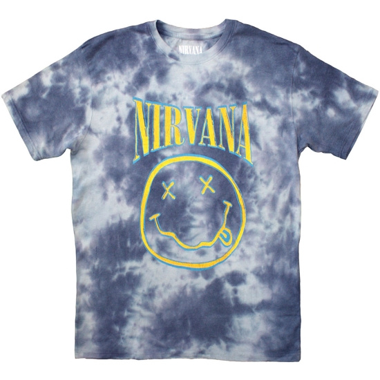 Nirvana - Smiley Blue Stroke Uni Blue Dip-Dye   