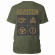 Led Zeppelin - Gold Symbols In Black Square Uni Green Led Zeppelin - Gold Symbols In Black Square Uni Green