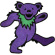 Grateful Dead - Purple Dancing Bear Woven Patch Grateful Dead - Purple Dancing Bear Woven Patch