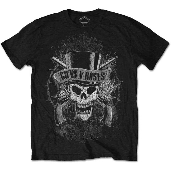 Guns N Roses - Faded Skull Uni Bl     (S)