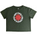 Red Hot Chili Peppers - Classic Asterisk Lady Green Crop Top: Red Hot Chili Peppers - Classic Asterisk Lady Green Crop Top: