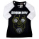 Green Day - Green Mask Lady Bl/Wht Raglan (3XL) Green Day - Green Mask Lady Bl/Wht Raglan (3XL)