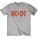 Ac/Dc - Logo Boys Heather T-Shirt Ac/Dc - Logo Boys Heather T-Shirt