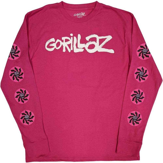 Gorillaz - Repeat Pazuzu Spiral Pink L/S  (L)