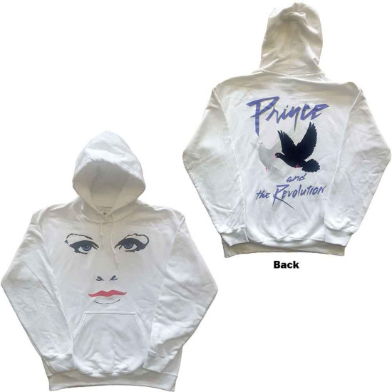 Prince - Faces & Doves Uni Wht Hoodie 