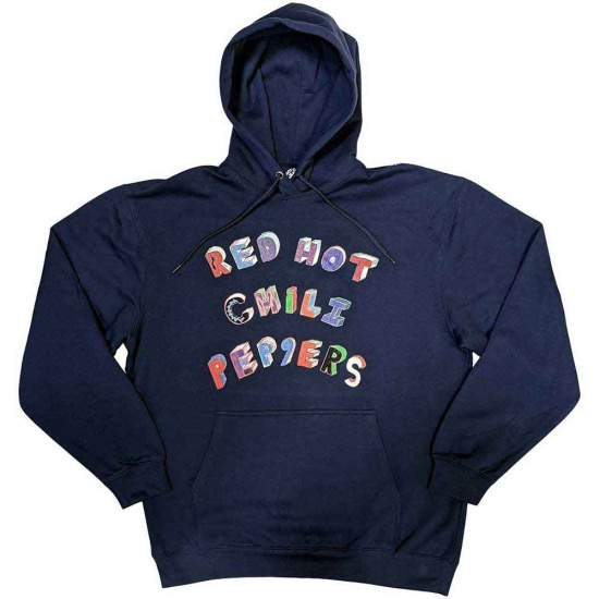 Red Hot Chili Peppers - Colourful Letters Navy Hoodie 