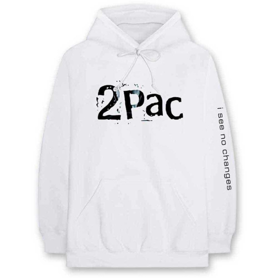 Tupac - I See No Changes Uni Wht Hoodie 