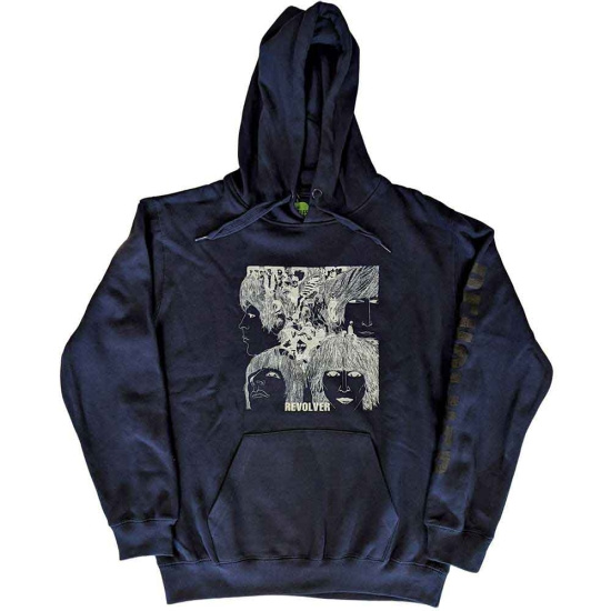 The Beatles - Reverse Revolver Navy Hoodie 