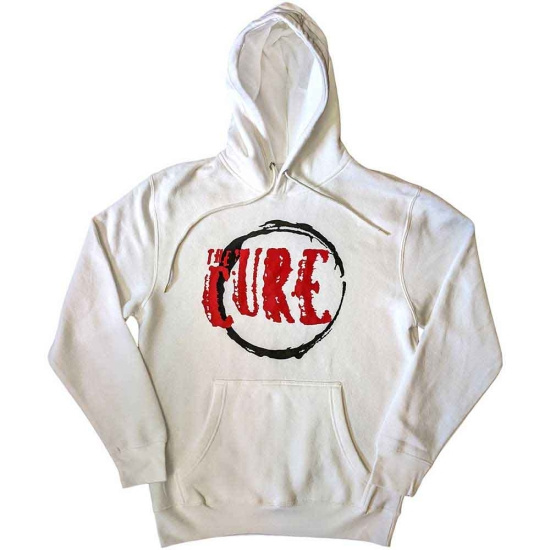 The Cure - Circle Logo Uni Wht Hoodie 