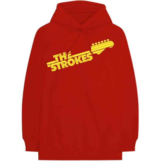 Strokes - Guitar Fret Logo Uni Red Hoodie 