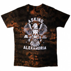 Asking Alexandria - Eagle Skull Uni Red Dip-Dye T-Shirt