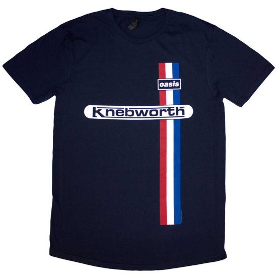 Oasis - Knebworth Vertical Stripe Navy T-Shirt