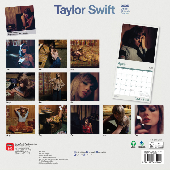 Taylor Swift - 2025 Square Calendar