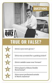 Elvis Presley - Elvis Top Trumps Quiz