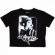 Tupac - Tupac Spray Photo Lady Bl Crop Top Tupac - Tupac Spray Photo Lady Bl Crop Top