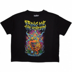 Bring Me The Horizon - Smoking Dinosaur Lady Bl Crop Top