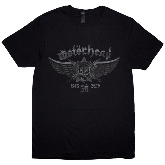 Motorhead - 50 Years Wings Badge Uni Bl T-Shirt
