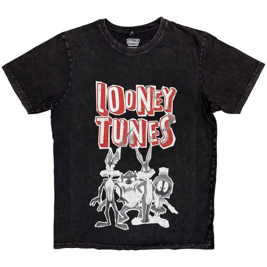 Looney Tunes - Characters B&W Stone Wash Uni Bl T-Shirt