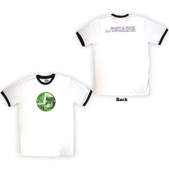 Beastie Boys - Record Label Ringer Uni Wht T-Shirt