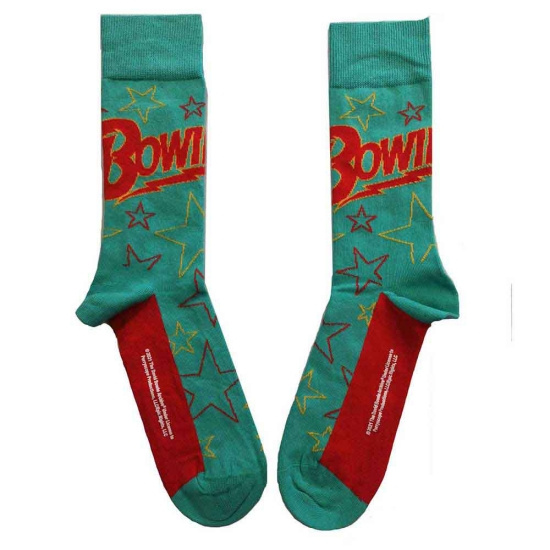 David Bowie - Stars Outline Uni Green Socks (Eu 36-40)