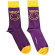 Nirvana - Yellow Happy Face Uni Purp Socks (Eu 36-40) Nirvana - Yellow Happy Face Uni Purp Socks (Eu 36-40)