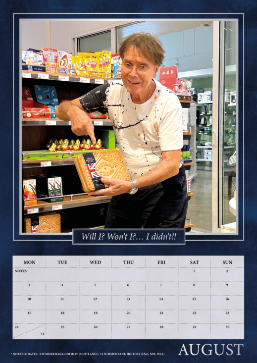 Cliff Richard   - 2026 A3 Calendar