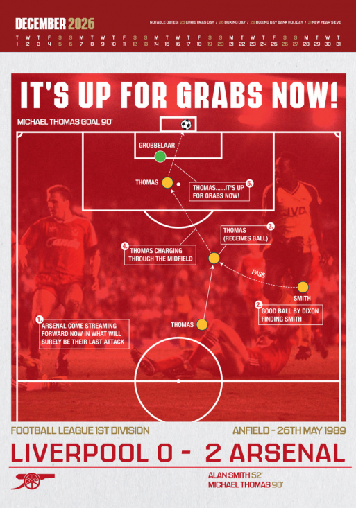 Arsenal Fc  - 2026 A3 Deluxe Calendar