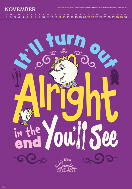 Disney Classics (Quotes) - 2026 A3 Deluxe Calendar