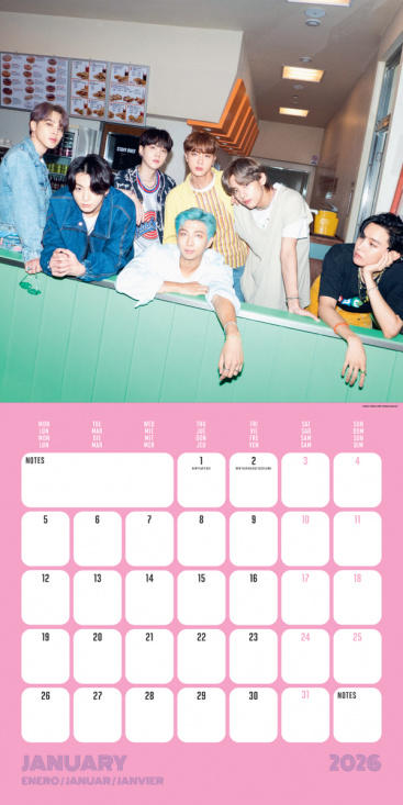 Bts   - 2026 Square Calendar - Multi-Language