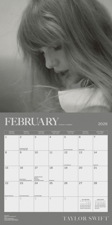 Taylor Swift  - 2026 Square Calendar