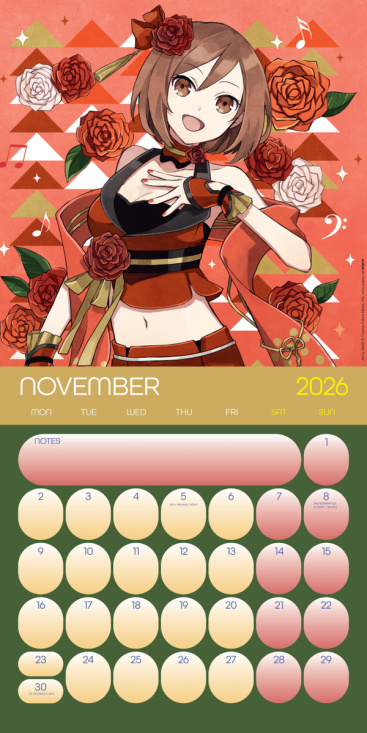 Hatsune Miku  - 2026 Square Calendar